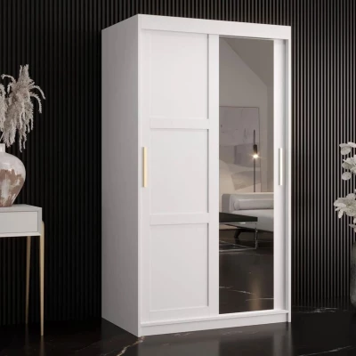 Šatní zrcadlová skříň do předsíně 100 cm MALIA 2 - bílá