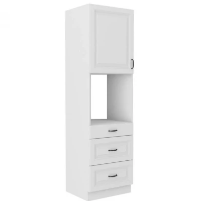 Kuchyňská skříň pro vestavnou troubu 60 cm FRYZIA 3 se šuplíky - bílá