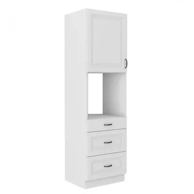 Kuchyňská skříň pro vestavnou troubu 60 cm FRYZIA 3 se šuplíky - bílá