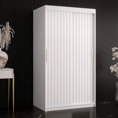 Kombinovaná šatní skříň 100 cm LUNIVE 1 - bílá