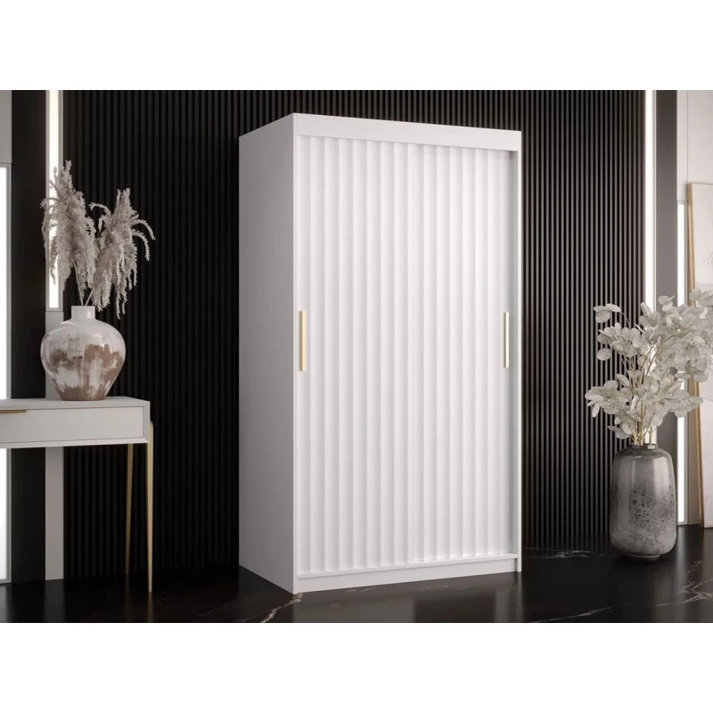 Kombinovaná šatní skříň 100 cm LUNIVE 1 - bílá