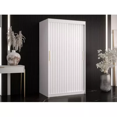 Kombinovaná šatní skříň 100 cm LUNIVE 1 - bílá