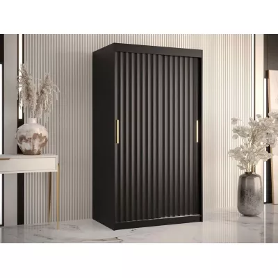 Kombinovaná šatní skříň 100 cm LUNIVE 1 - černá