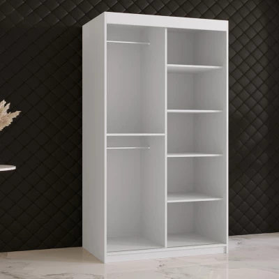 Kombinovaná šatní skříň 100 cm LUNIVE 1 - bílá
