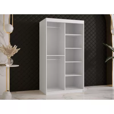 Kombinovaná šatní skříň 100 cm LUNIVE 1 - bílá