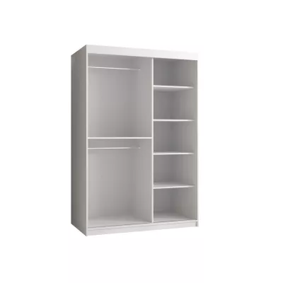 Šatní skříň 120 cm se zrcadlem LONZO 2 - bílá