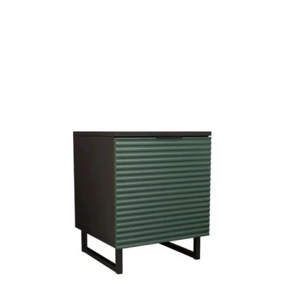 Stolek k posteli OVERTON - černý grafitový / zelený