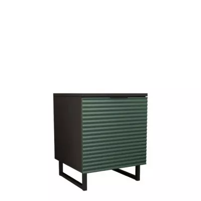 Stolek k posteli OVERTON - černý grafitový / zelený