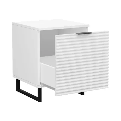 Stolek k posteli OVERTON - černý grafitový / zelený