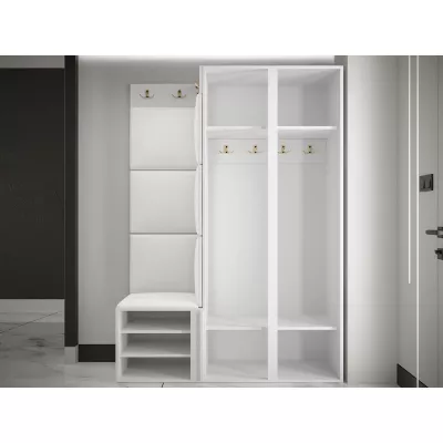 Předsíňová stěna se zrcadlem MALIA 6 - černá / šedá