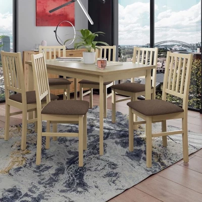 Sestava do jídelny 6+1 ADELBITE 5 - dub sonoma / hnědá 2