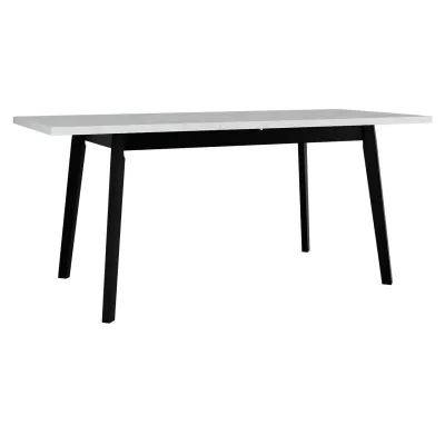Rozkládací jídelní stůl 140 cm s 6 židlemi ADELBITE 3 - dub artisan / bílý / ocelový šedý
