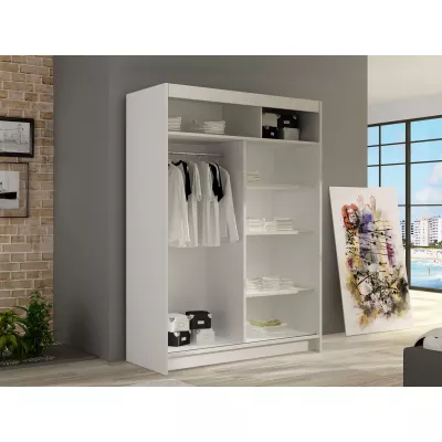 Úzká šatní skříň 120 cm se zrcadlem GASPARA S - dub sonoma