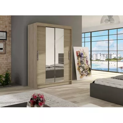 Šatní skříň se zrcadlem 120 cm GASPARA 2 - dub sonoma