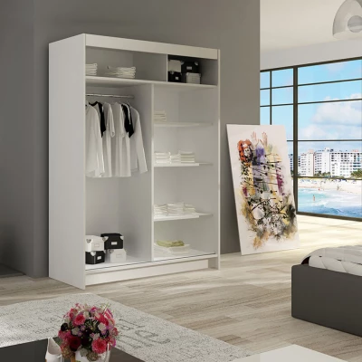 Šatní skříň se zrcadlem 120 cm GASPARA 2 - dub lanýž