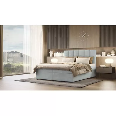 Hotelová postel DELTA 1 - 200x200, světle šedá