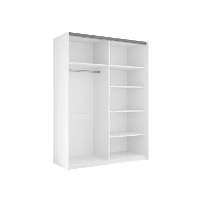 Zrcadlová šatní skříň 150 cm MILVEA - bílá