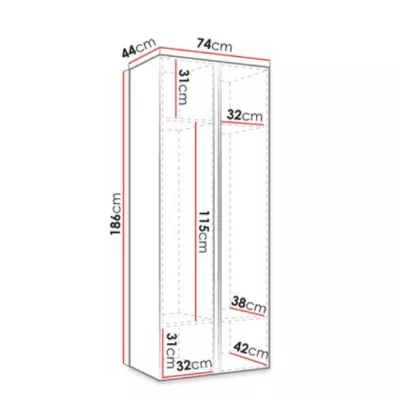 Zrcadlová skříň do předsíně 74 cm SELAND - bílá