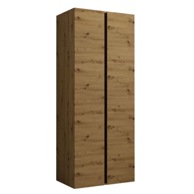Šatní skříň do předsíně 74 cm SELAND - dub artisan / černá