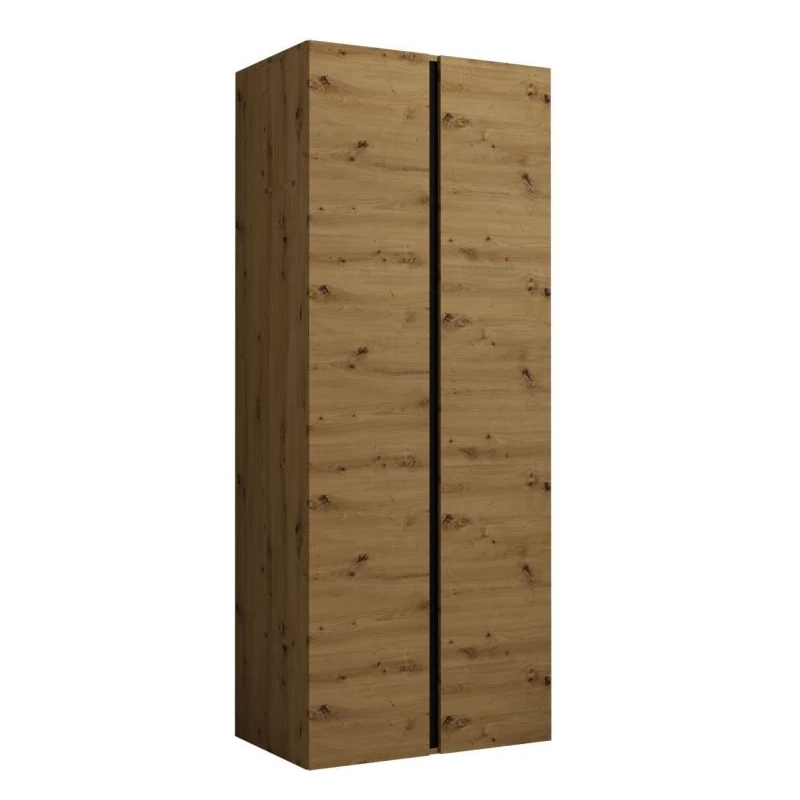Šatní skříň do předsíně 74 cm SELAND - dub artisan / černá