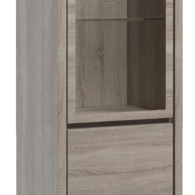 Úzká vitrína FEREIRA - dub lanýž