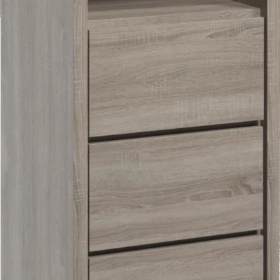 Úzká šuplíková komoda FEREIRA - dub lanýž