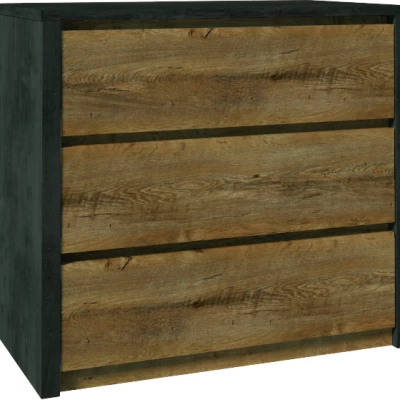 Komoda se šuplíky FEREIRA - dub lefkas / šedá