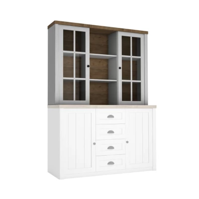 Nástavba na komodu MARIONA - borovice andersen / dub lefkas