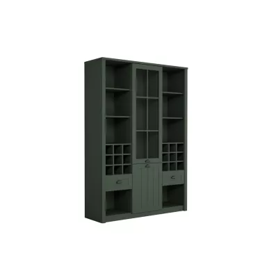 Vysoký kredenc do jídelny MARIONA - zelený