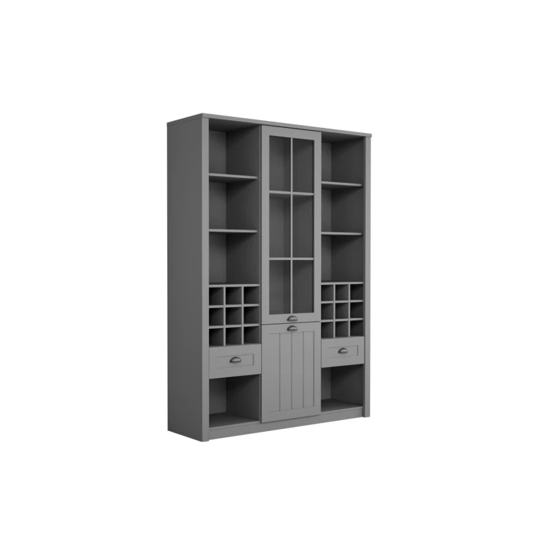 Vysoký kredenc do jídelny MARIONA - šedý