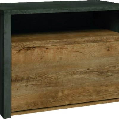 Noční stolek FEREIRA - dub lefkas / šedý