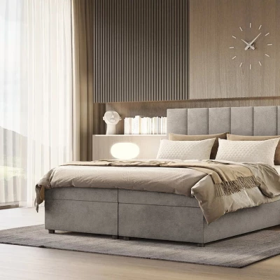 Boxspringová postel DELTA 3 - 140x200, světle béžová