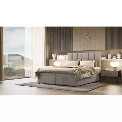 Boxspringová postel DELTA 3 - 140x200, světle béžová