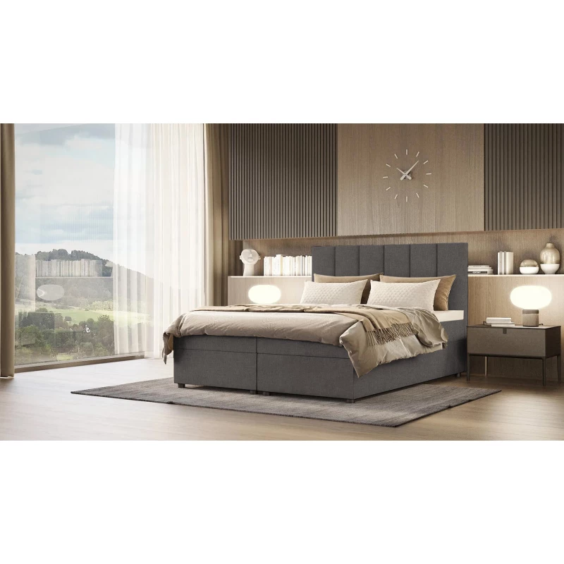 Kontinentální postel DELTA 4 - 160x200, šedá