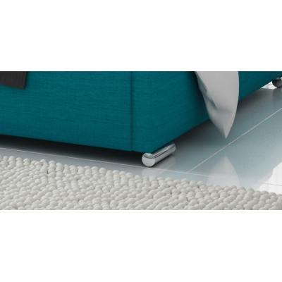 VÝPRODEJ - Designové jednolůžko Venezia s vysokým čelem a úložným prostorem šedá 120 x 20