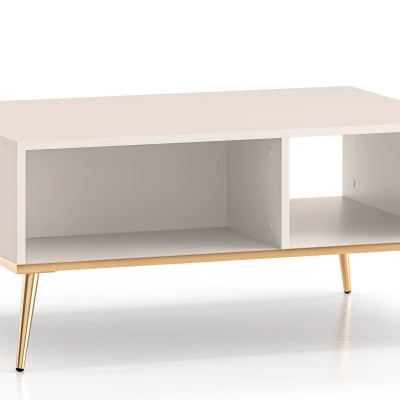 Konferenční stolek LUNA - béžový / zlatý