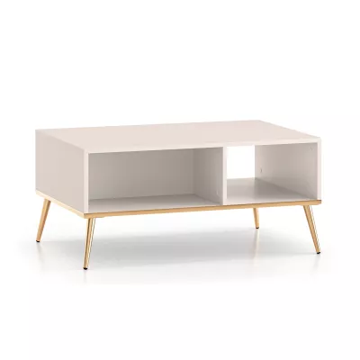 Konferenční stolek LUNA - béžový / zlatý