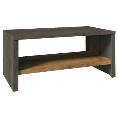 Konferenční stolek FEREIRA - dub lefkas / šedý