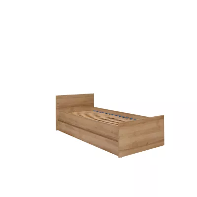 Jednolůžková postel s roštem 90x200 LIONU - dub riviera