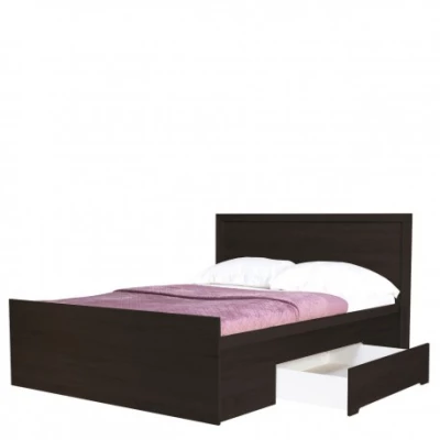 Manželská postel se šuplíky 140x200 FRIDLEY - dub sonoma čokoláda