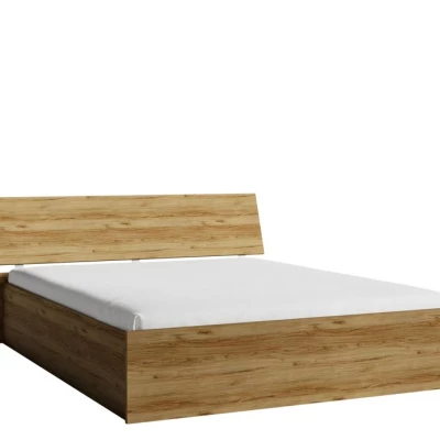 Manželská postel s úložným prostorem 160x200 MAKEL - dub catania