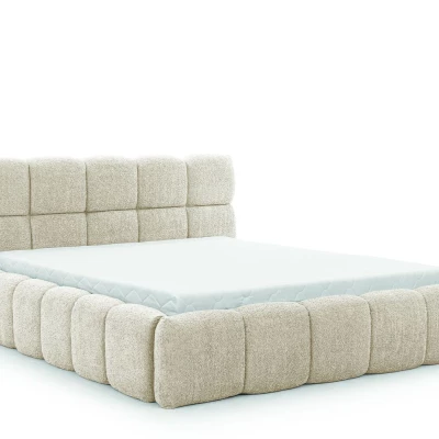 Manželská čalouněná postel 180x200 ZOUZETE - smetanová