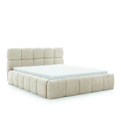 Manželská čalouněná postel 180x200 ZOUZETE - smetanová