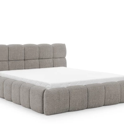 Manželská čalouněná postel 160x200 ZOUZETE - světle šedá