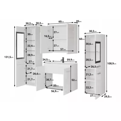Koupelnová sestava ESTELA 2 - černá