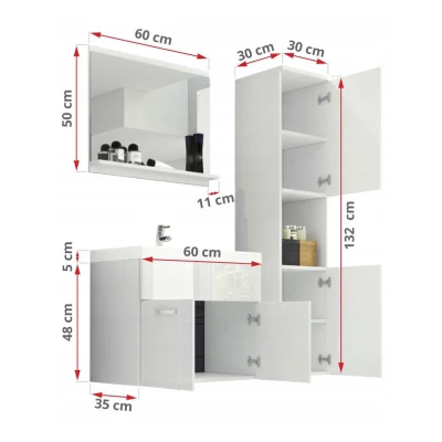 Koupelnová sestava MAYRA - kaštan