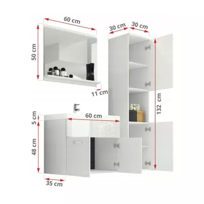 Koupelnová sestava MAYRA - kaštan