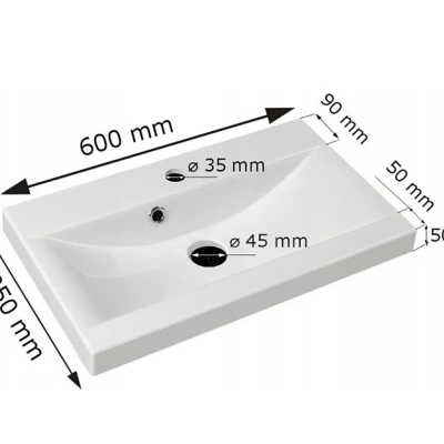 Koupelnová sestava MAYRA XL - matera / bílý lesk