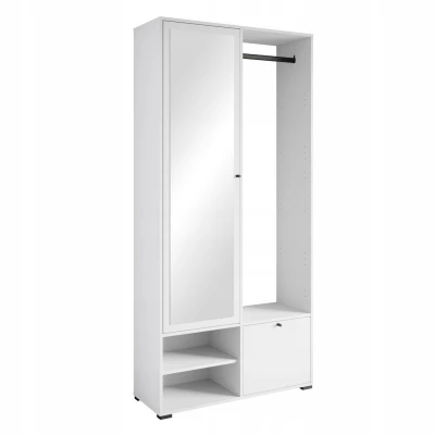 Předsíňová stěna se zrcadlem USTINA - bílá