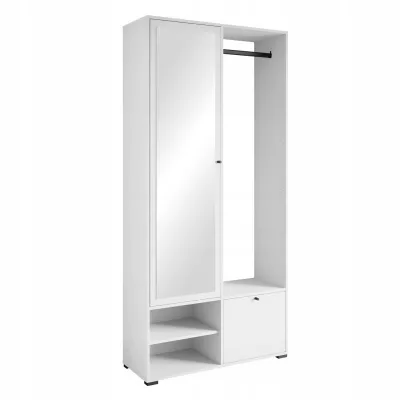 Předsíňová stěna se zrcadlem USTINA - bílá